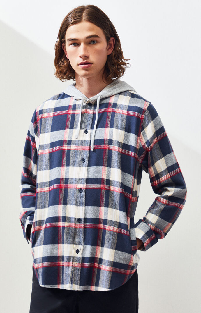 Flannel hoodie pacsun sale