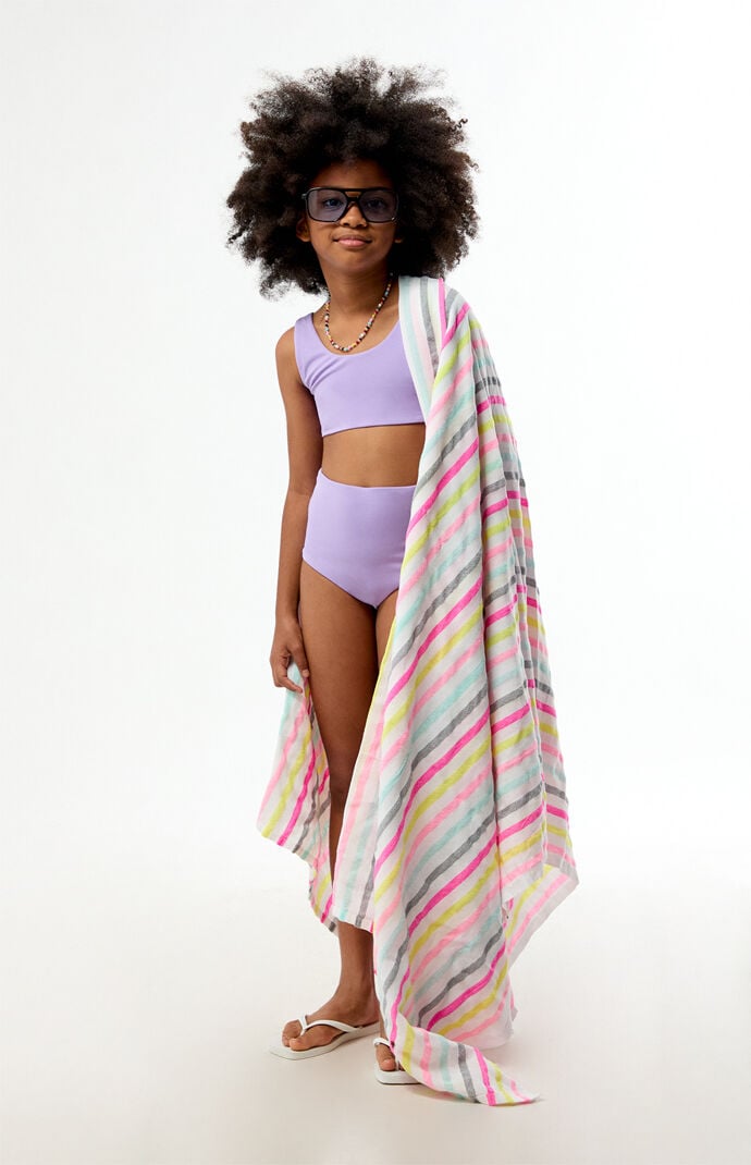 Pacsun Kids Violet Tank & High Waisted Bikini Set