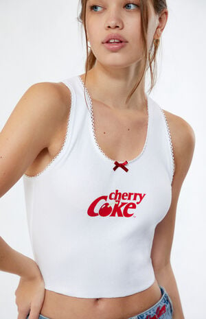 By PacSun Cherry Coke Lace Trim Tank Top image number 2