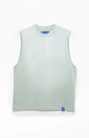 Blue Vintage Wash Form Muscle T-Shirt image number 1