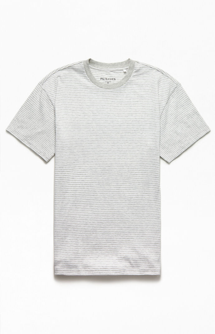 Gray & White Caz Striped T-Shirt