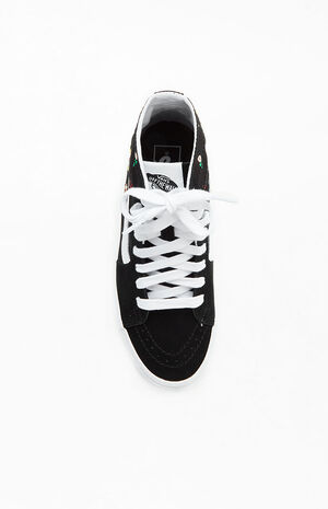 Black Embroidered Sk8-Hi Tapered Sneakers image number 5