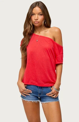 Amora Off Shoulder Sheer Top image number 1