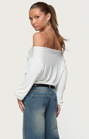 Nannie Off Shoulder Oversized Top image number 3