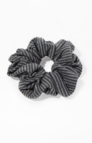 Gray Striped Scrunchie image number 2