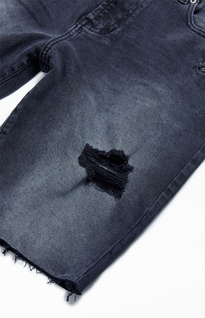 Brady Black Denim Shorts