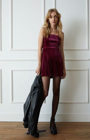 Velvet Corset Mini Dress image number 1