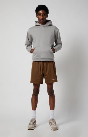 Brown Mesh Basketball Shorts image number 2