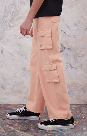 Pink Baggy Cargo Jeans image number 3