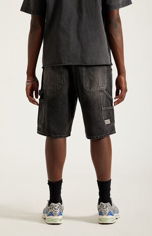 Parker Baggy Denim Carpenter Shorts Black image number 5