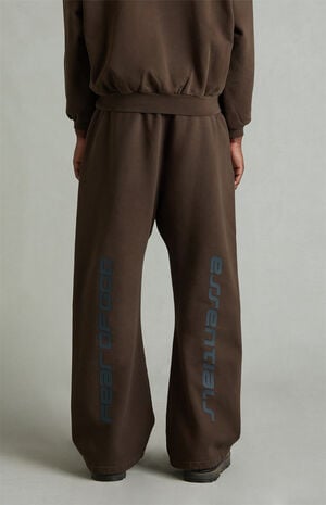 Brown Fleece Flare Sweatpants image number 6