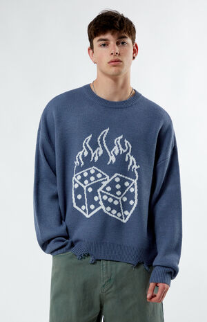 Dice Destroyed Cropped Sweater image number 1