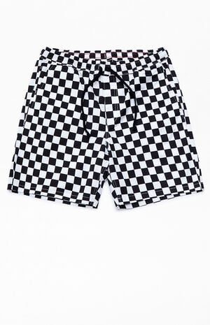 Organic Checkered Range Elastic Waist Shorts image number 1