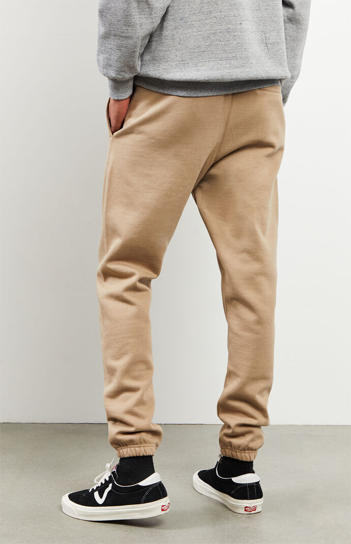 khaki colored joggers