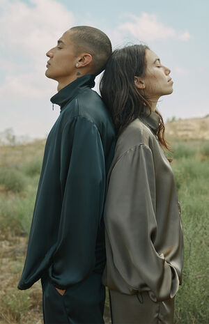 Eco Charmeuse Half-Zip Jacket image number 2