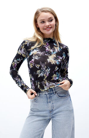 Crystal G AOP Long Sleeve Top image number 1