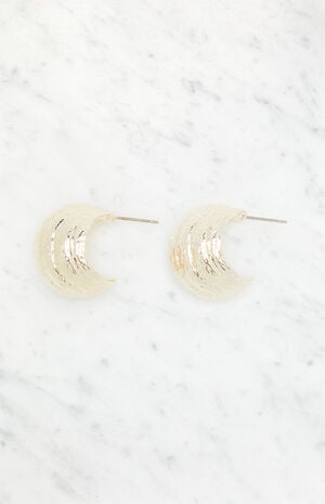 Chunky Round Hoop Earrings image number 1
