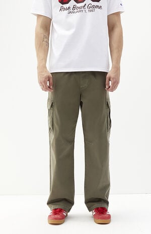 Olive Baggy Cargo Pants image number 3