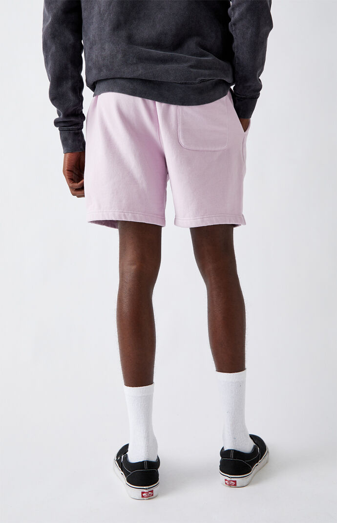Purple Fleece Drawstring Volleyball Shorts