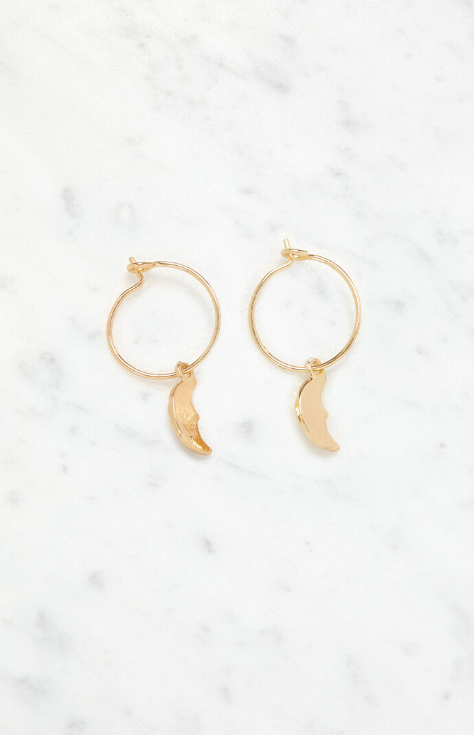 Mini Moon Hoop Earrings