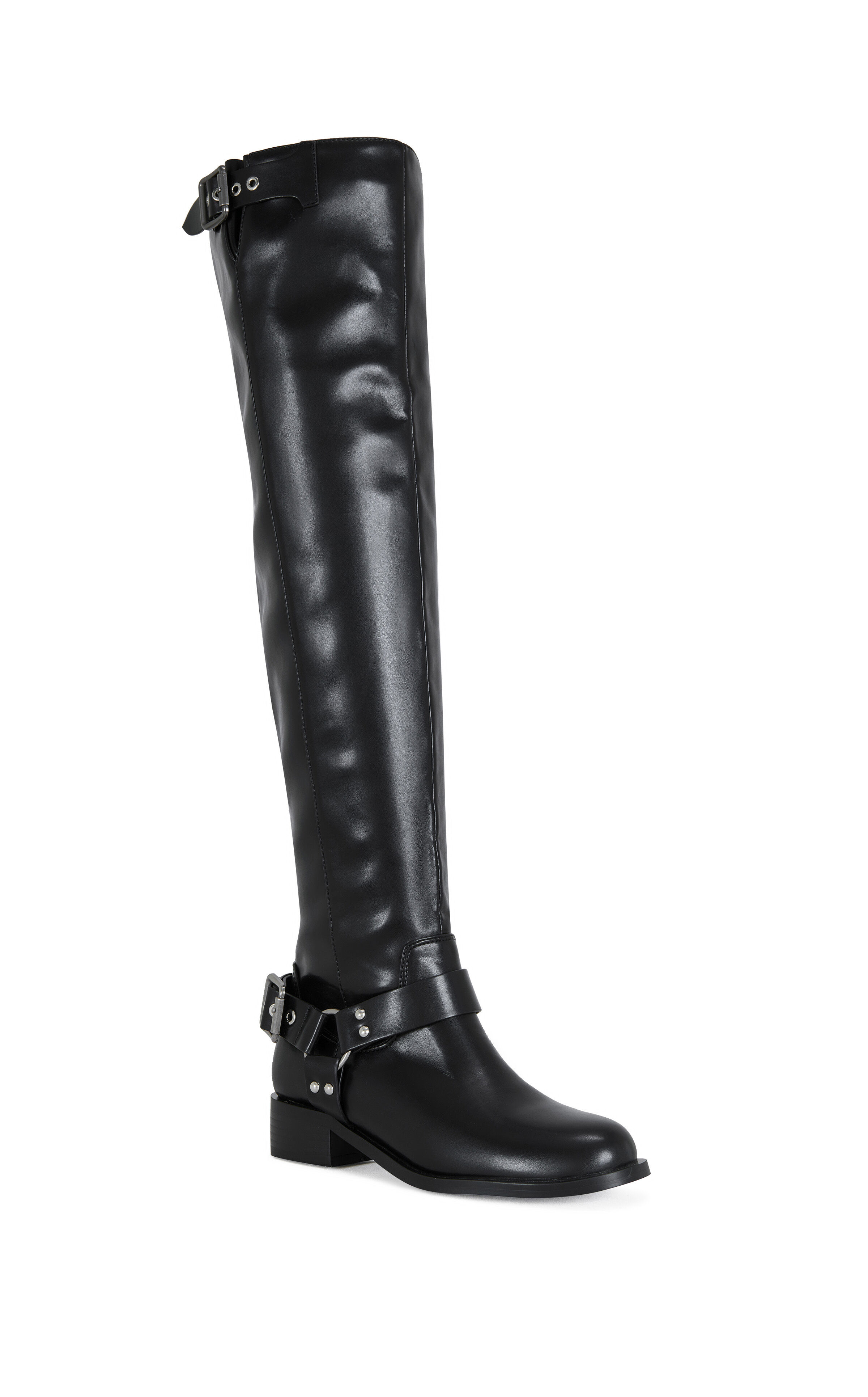 AZALEA WANG Women's Xaliima Black Over-The-Knee Boots