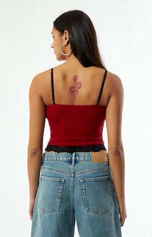 Zoe Lace Trim Tank Top image number 3