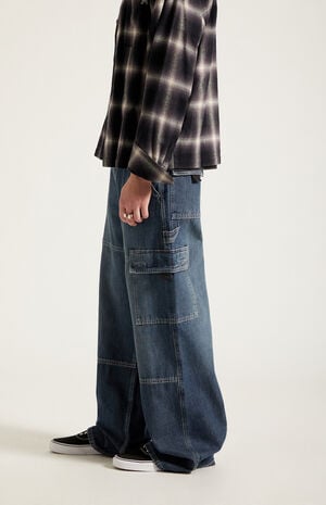 Blake Extreme Baggy Jeans Cargo Dark Blue image number 3