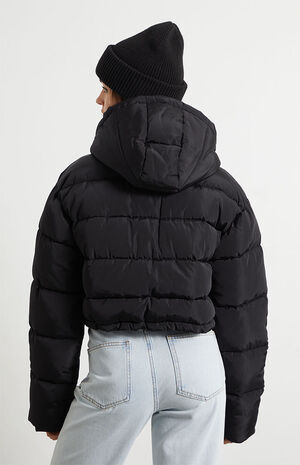 Black Puffer Jacket image number 3
