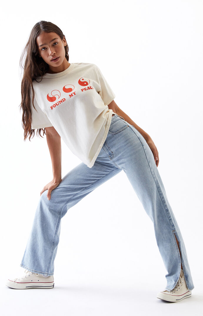 jeans with side slits