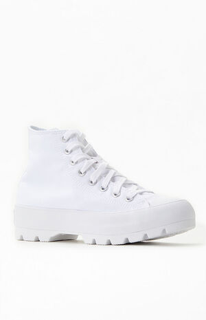 Women's White Chuck Taylor All Star Lugged High Top Sneakers image number 3