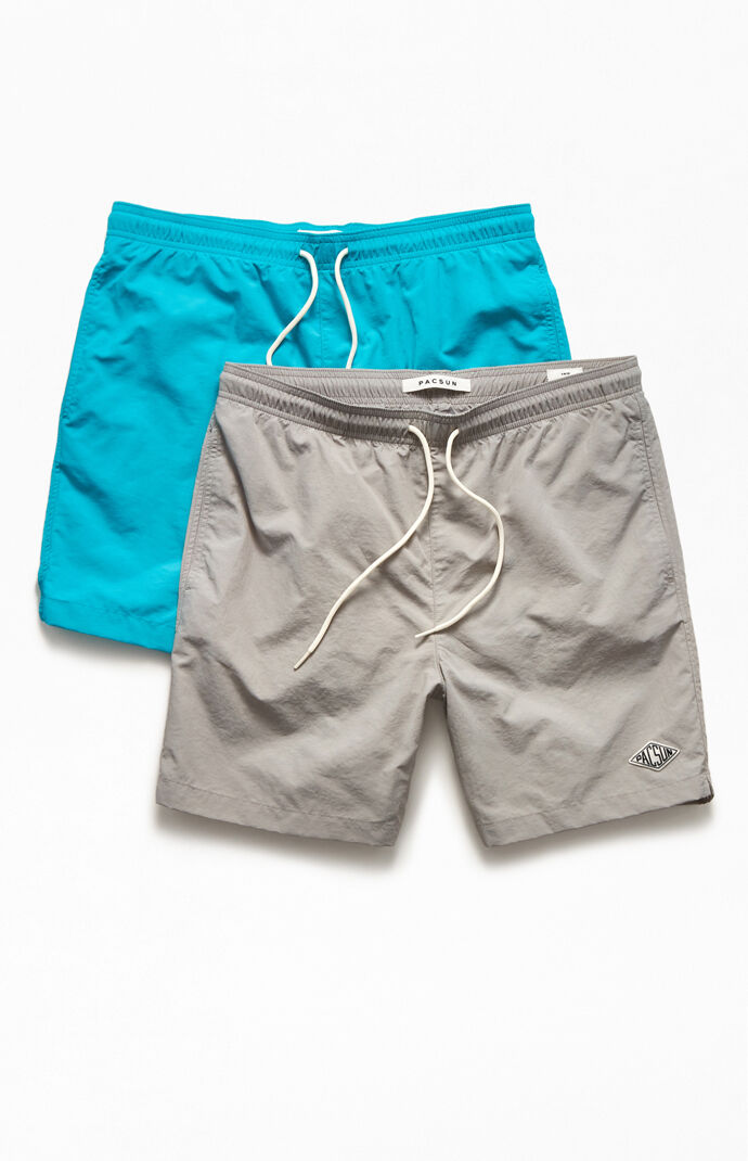 2-Pack Solid 17" Swim Trunks