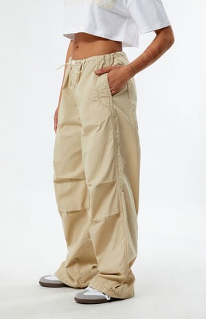 Khaki Parachute Pants image number 3