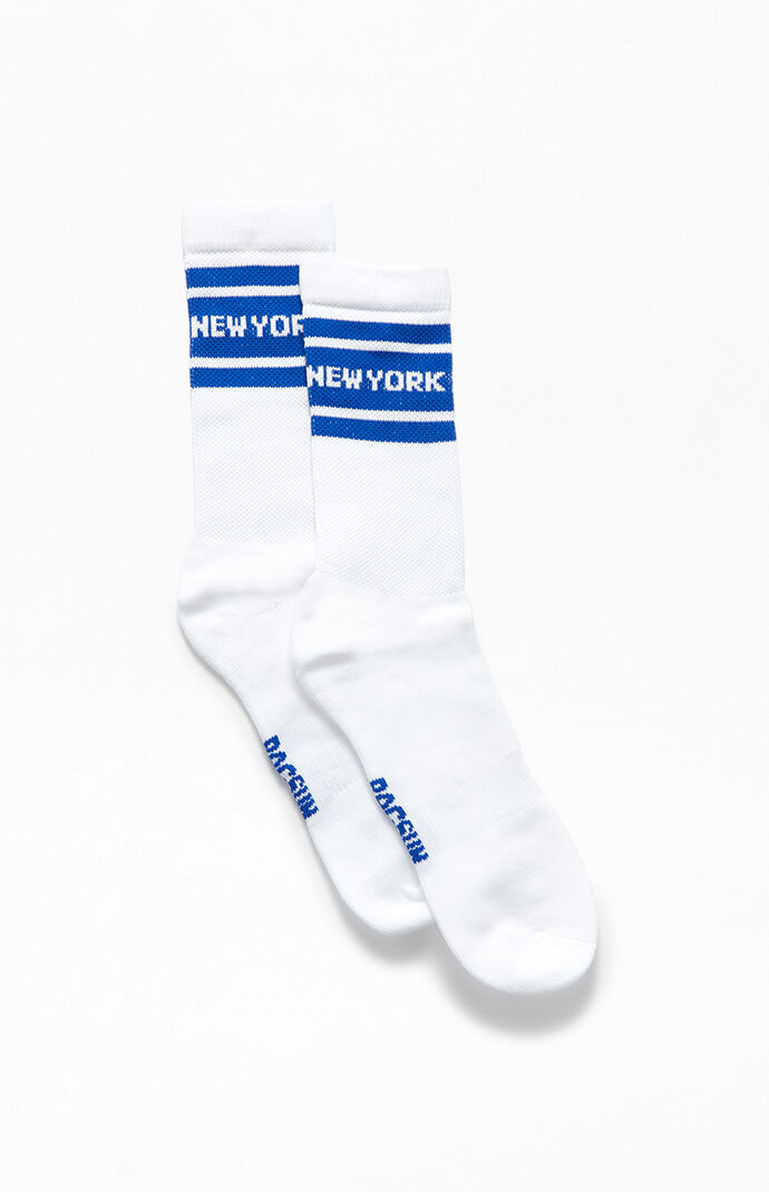 NY Gym Striped Crew Socks