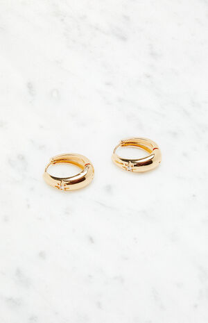 Chunky Star Hoop Earrings image number 2