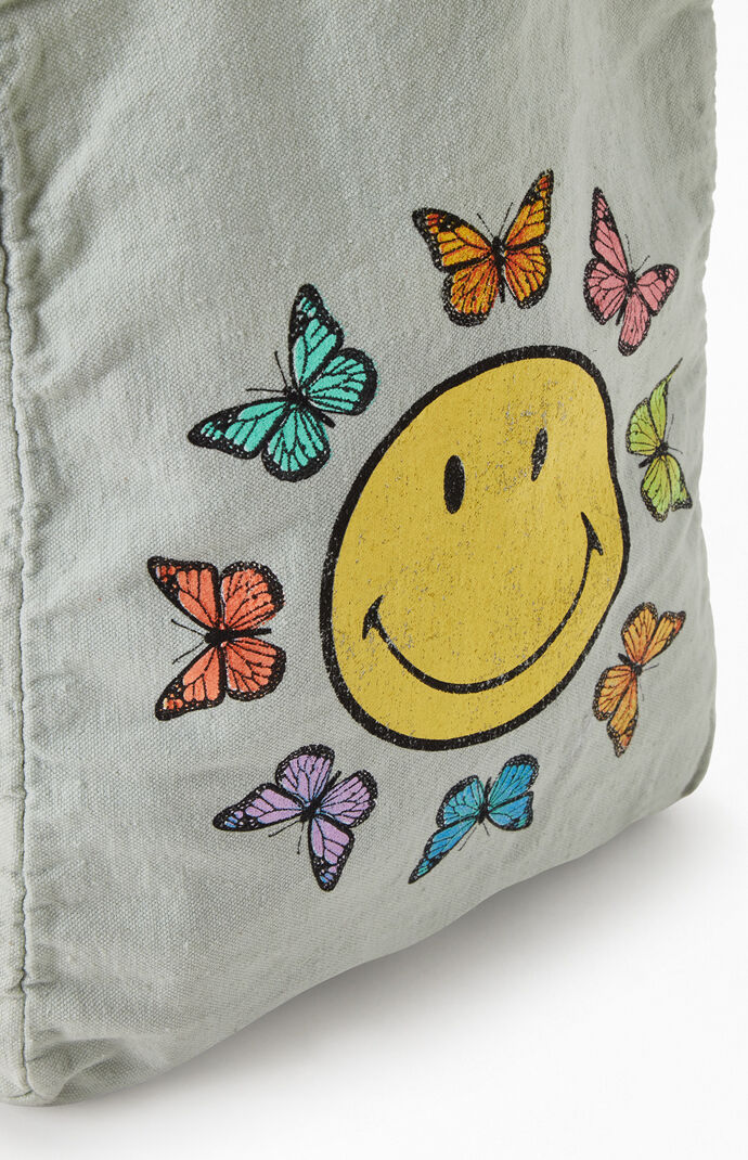 Butterfly Smiley Tote Bag