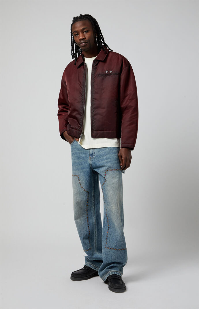 Pacsun Dylan Baggy Jeans Carpenter Studded Medium Blue