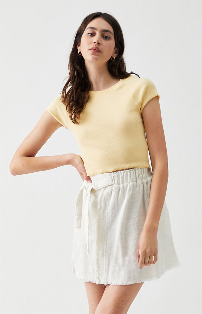 Wrap And Tie Mini Skirt
