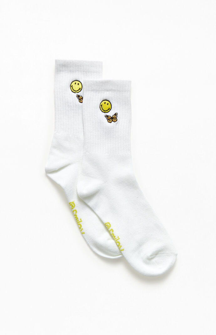 Butterfly Smiley Sock