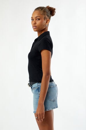 Margot Button Front Fitted Polo Shirt image number 4