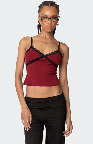 Llena Lace Trim Tank Top image number 1