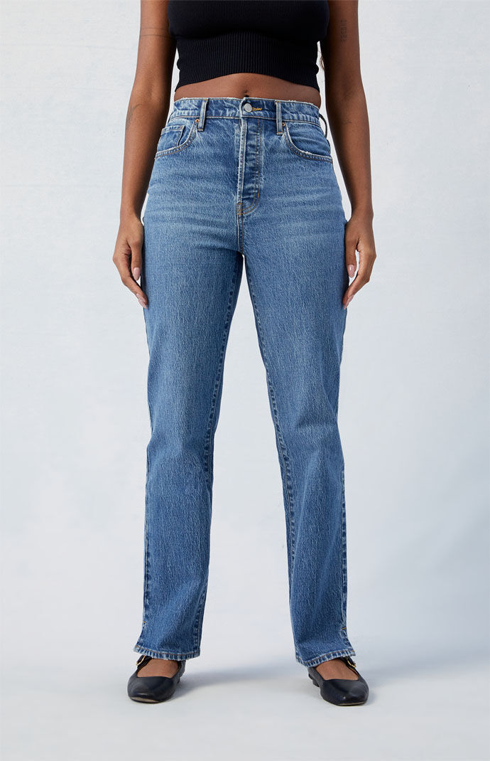 Pacsun Stretch Dark Indigo Dad Jeans | Pacsun