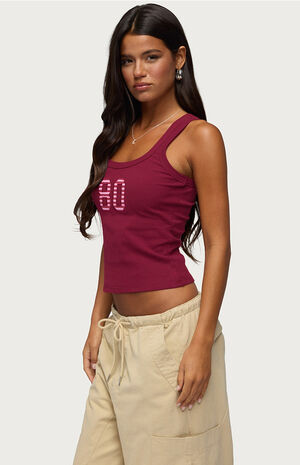 80 Stripey Ribbed Tank Top image number 2