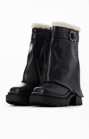 Women's Noah Faux Leather Lined Lug Sole Boots image number 2