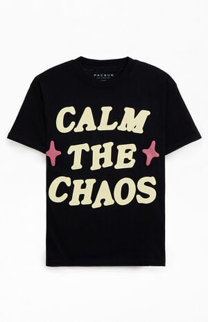 Calm The Chaos Boxy Puff Graphic T-Shirt image number 1