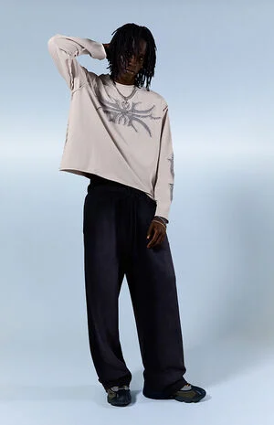 Washed Fleece Extreme Baggy Sweatpants image number 1