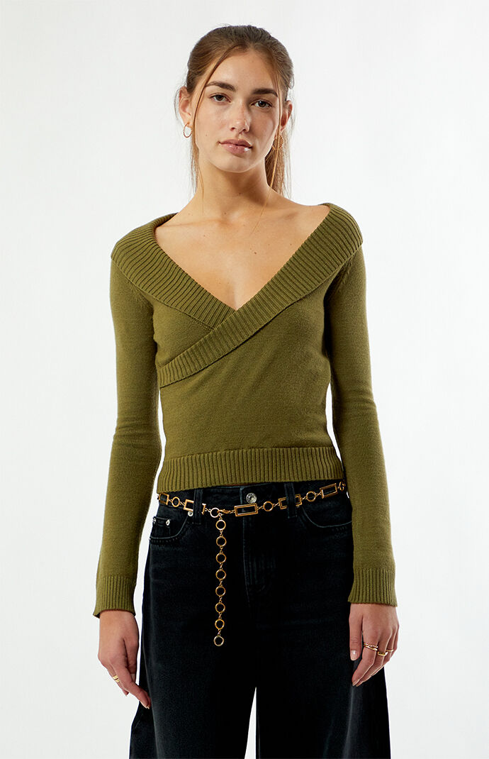 Beverly and Beck Kirsten Wrap Sweater | Pacsun