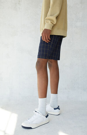 Plaid Navy Menswear Shorts Plaid Navy Menswear Shorts image number null