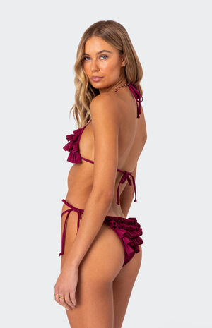 Joelle Ruffled Triangle Bikini Top image number 5