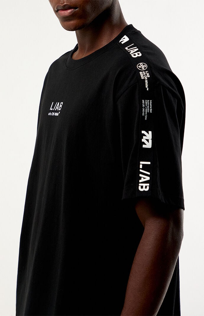 L/AB c/o Off-White Logo Taped T-Shirt | Pacsun