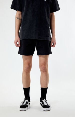 Black Nylon Cargo Shorts image number 2